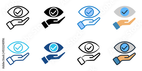 Transparent practices icon set multiple style collection 
