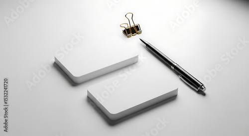 Blank Business Cards Mockup Modern Stationery Design Template