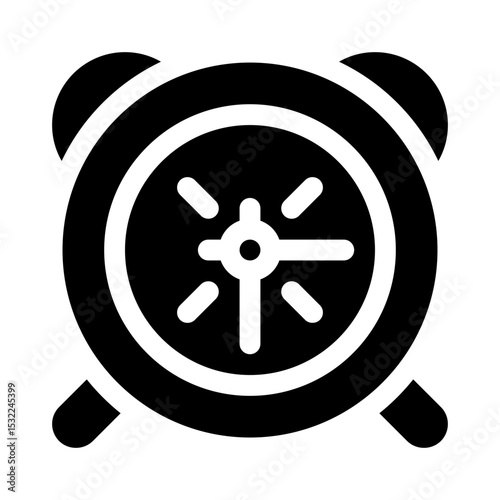 Alarm clock glyph icon