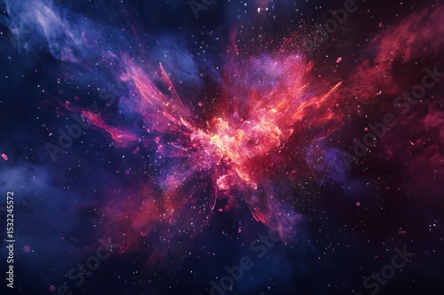 Cosmic Nebula Explosion Stellar Burst In Space