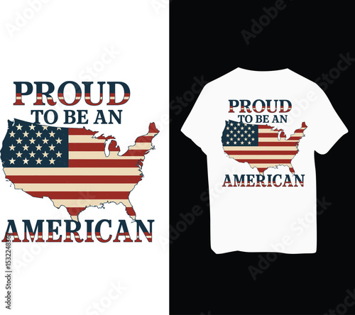 T shirt design concept with flag illustration on clothing vector template