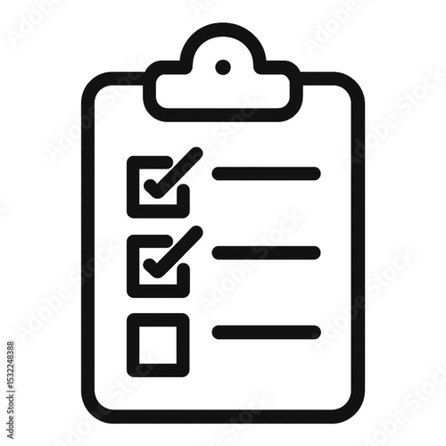 Clipboard with Notes icon with transparent background