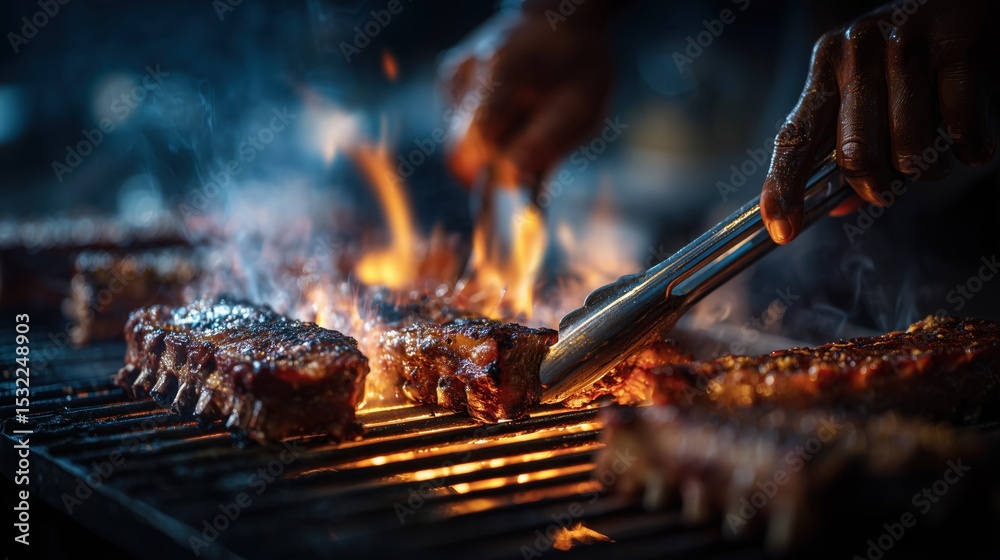 Fototapeta premium National Barbecued Spareribs Day