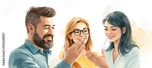 Diverse Group of People Standing in a Row – Vector Illustration of Multicultural Unity and Inclusion.