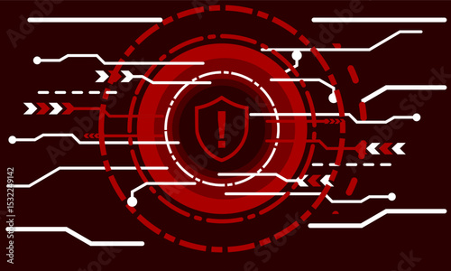 Break internet digital security alert or hacking technology concept for business background presentation
