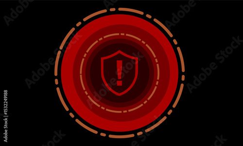 Break internet digital security alert or hacking technology concept for business background presentation