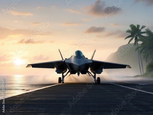 Wallpaper Mural "Powerful Naval Fleet with Fighter Jets in Synchronized Air Display Over Ocean" Torontodigital.ca