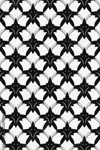 Abstract black and white geometric seamless pattern design for textile and wallpaper