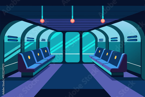 Futuristic Subway Car Interior A Sci-Fi Transportation Design Concept