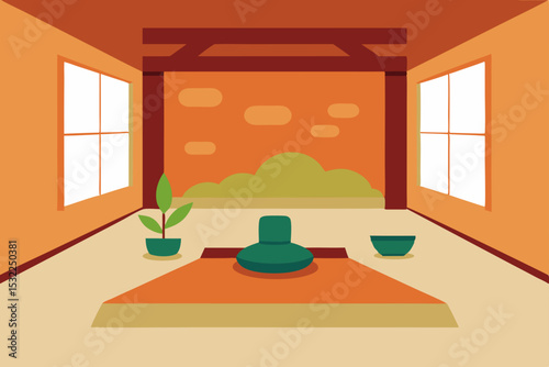 Serene Minimalist Zen Room Interior Design Tranquil Space for Meditation and Peace