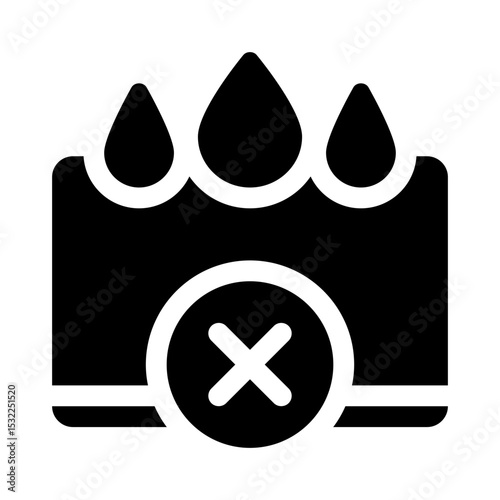 Water Restriction glyph icon
