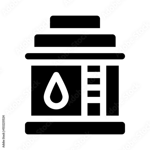 Water tank glyph icon