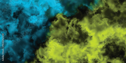 Abstract artwork featuring swirling colors of teal yellow and black in a textured artistic composition ideal for backgrounds and design elements