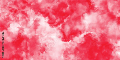 Abstract red and white watercolor cloudscape background for artistic designs decorative and artistic use of color and texture