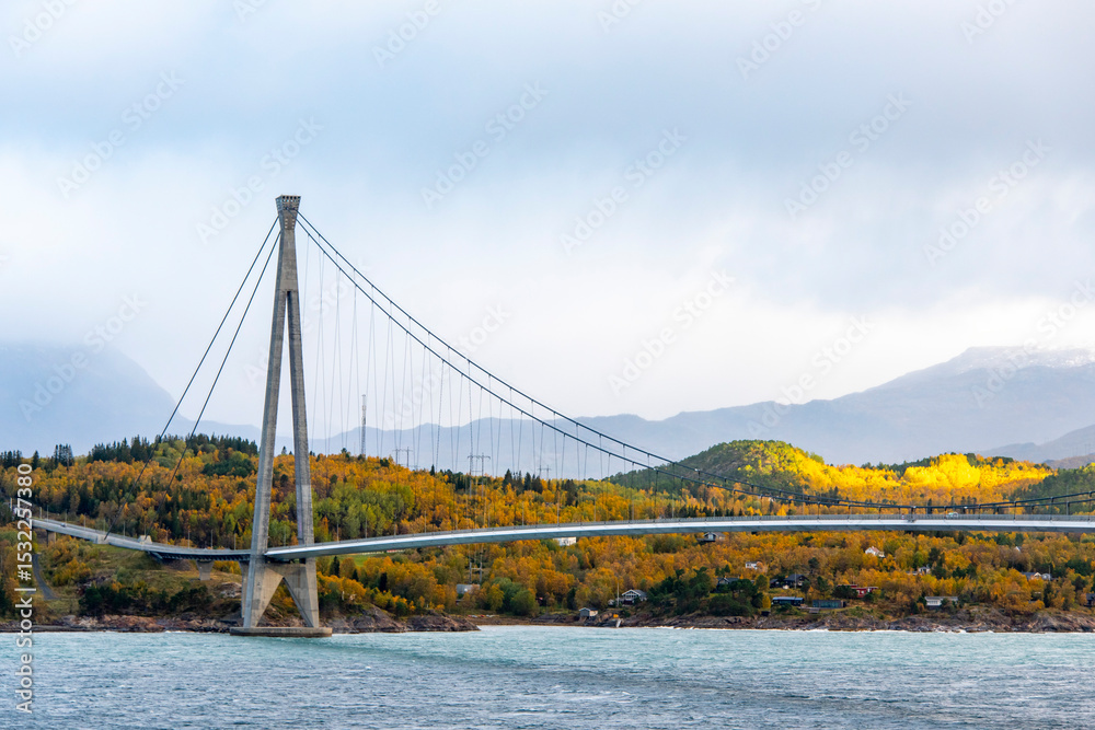 Fototapeta premium Halogaland Bridge in Narvik - Norway