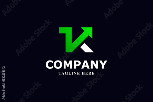 letter k check and trading logo