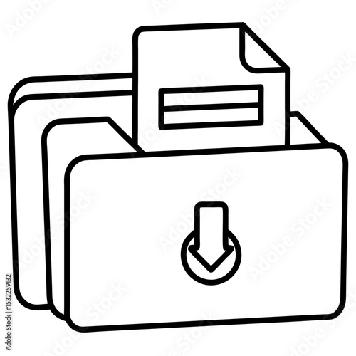Backup File Vector | Generative AI and Linocut Silhouette Design Illustration