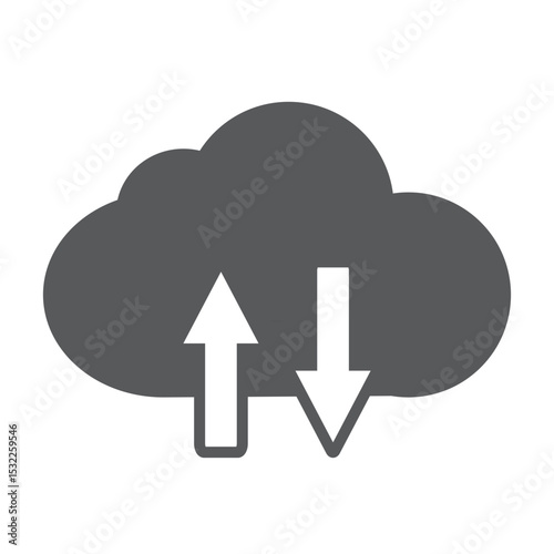 cloud upload download icon grey