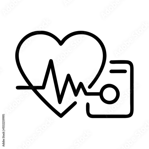 heart and heartbeat symbol