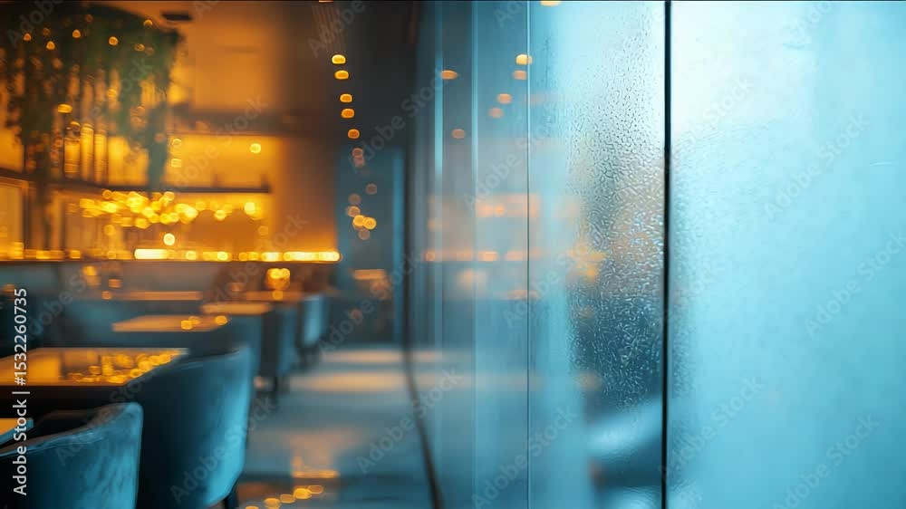 Elegant frosted glass with subtle light diffusion in modern interior