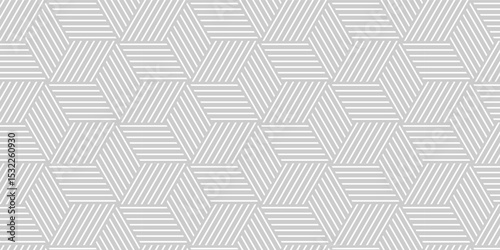 Vector geometric diagonal fabric waves seamless line texture. Seamless pattern Abstract geometric with stripes. Gray mesh background ornament.	