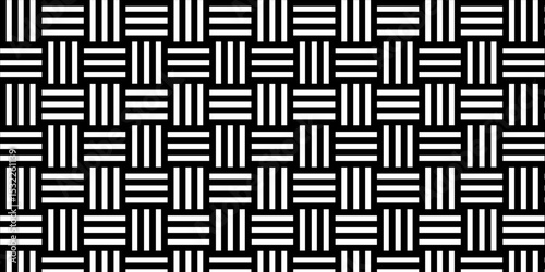 Minimal line Seamless geometric pattern with shapes. Decoration and maze ornament square wall tile.	