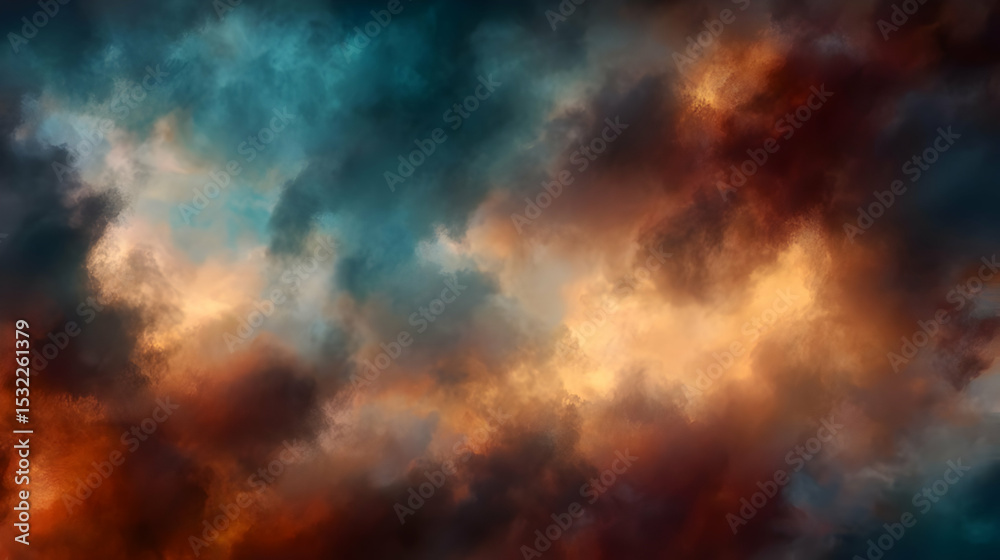 Obraz premium clouds in random bright colors with soft focus and grain texture