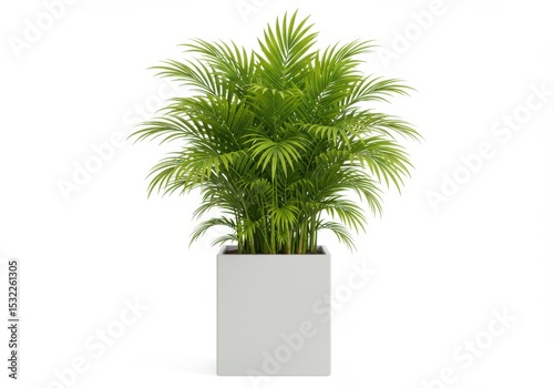 Parlor palm in a square pot