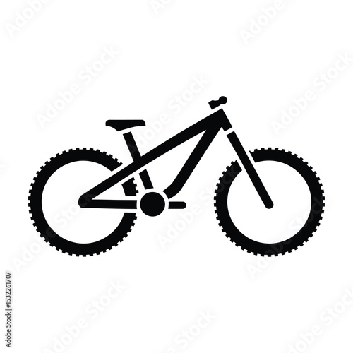 Black silhouette of a dirt jump bicycle