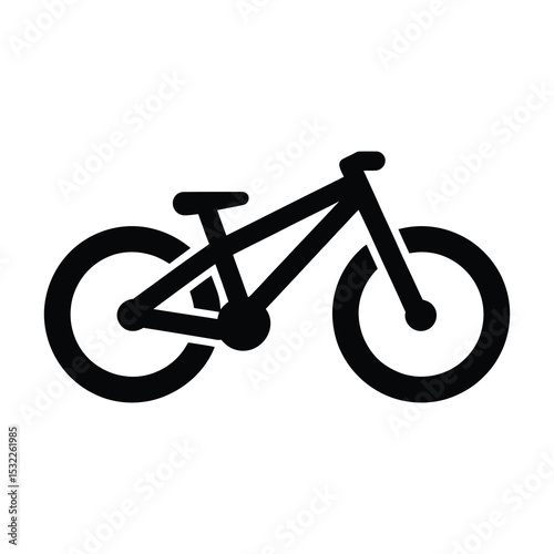 Black silhouette of a bmx bicycle