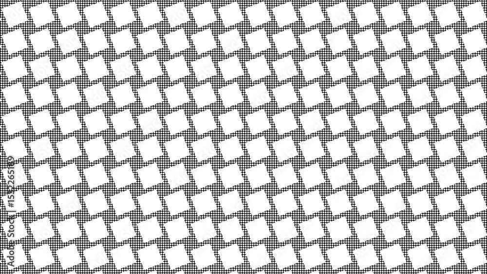 Seamless black and white checkerboard diamond loop, Geometric abstract pattern animation