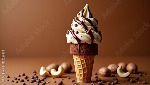 chocolate ice cream cone