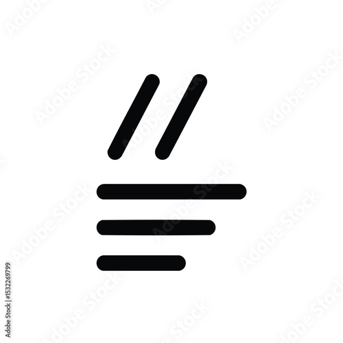 Code Comment Annotation Line Icon Vector