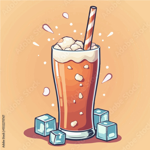 vector illustration of a cocktail
