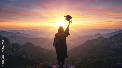 Celebrating Graduation Achievement at Majestic Mountain Sunrise Ceremony