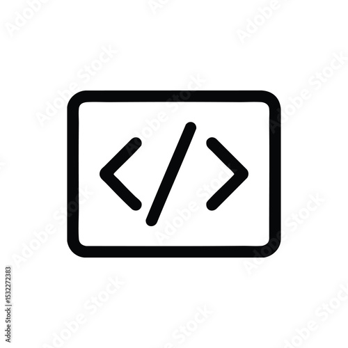 HTML Tag Markup Language Icon Vector