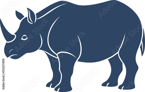 rhino vinyl ready vector illustration