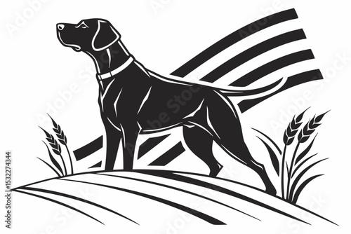Silhouette of Loyalty: Dog Vector Design