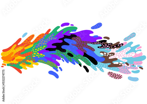 LGBTQIA+ Rainbow  spiral or swirled radial striped  Pride Flag Rotating Swirl – Colorful Seamless Wallpaper Design,