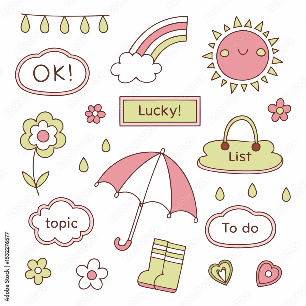 Fototapeta premium set of summer icons