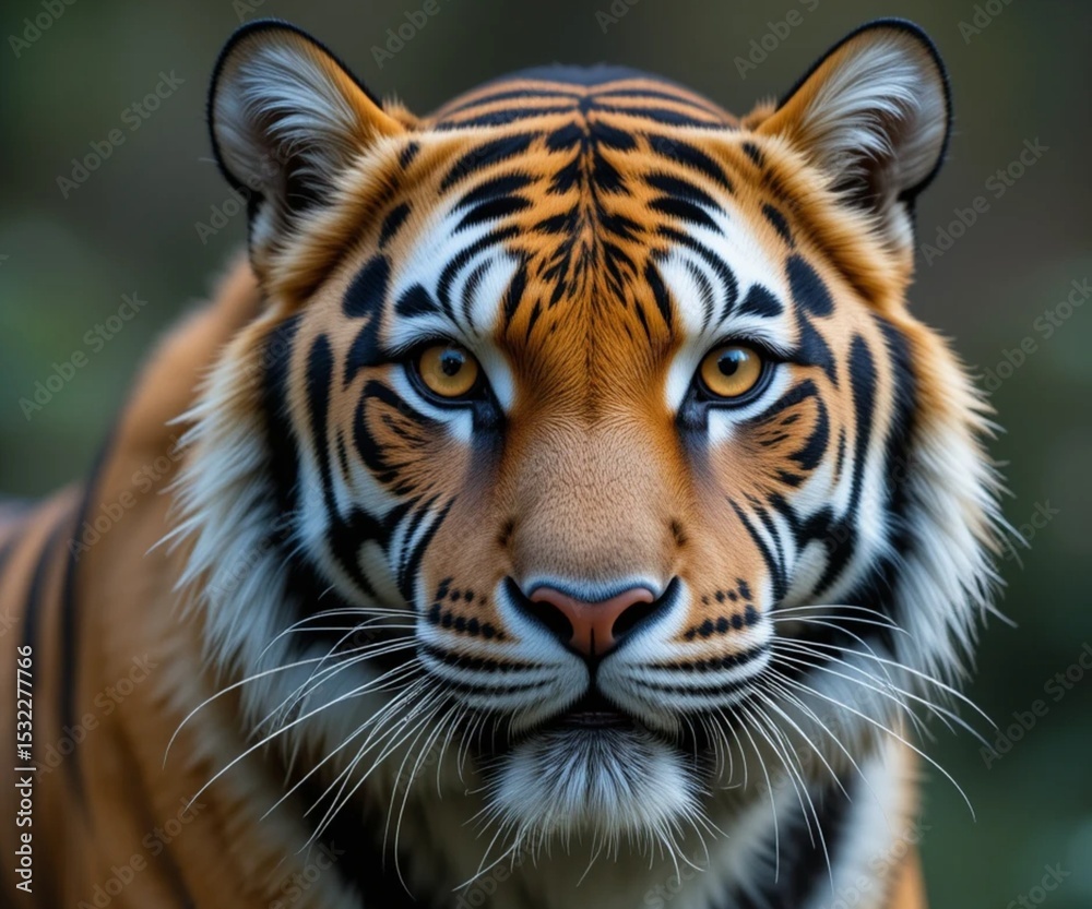 Fototapeta premium Tiger animal wildlife close up background 