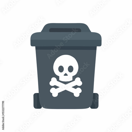 black trash can