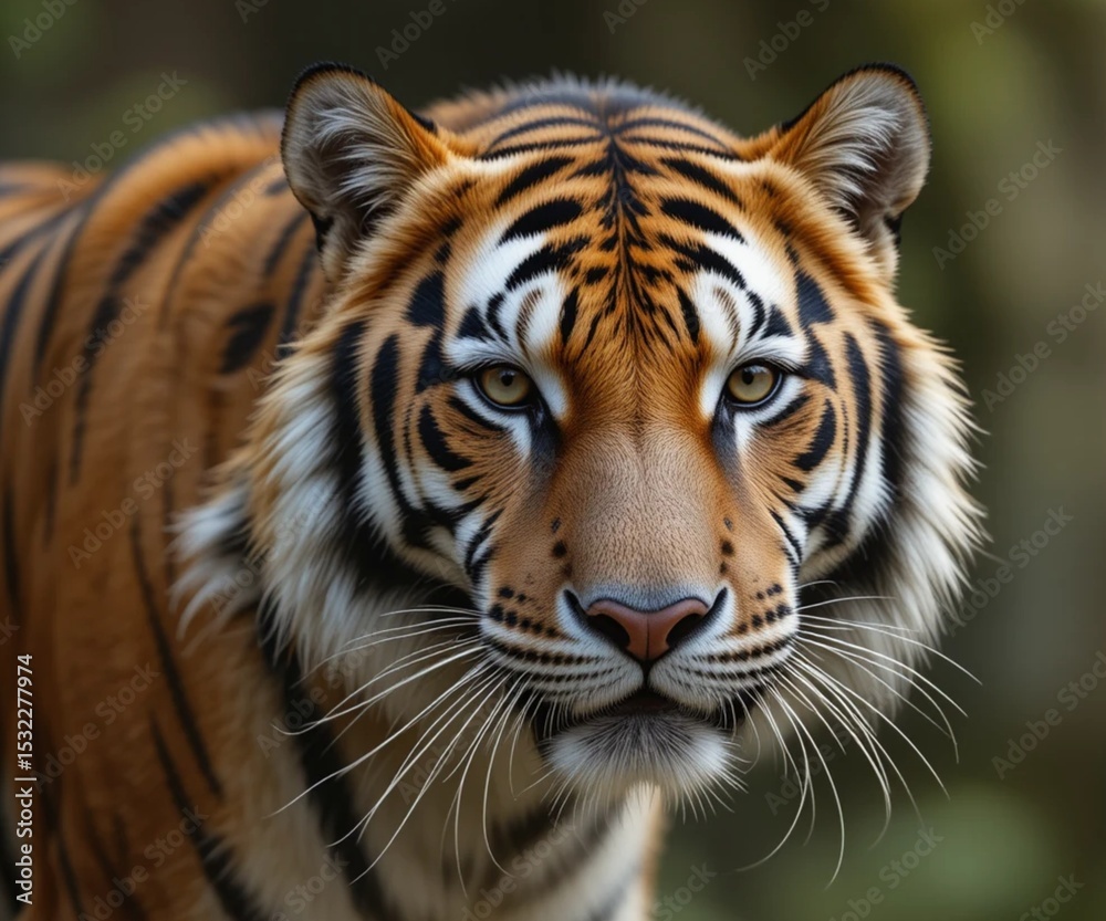 Fototapeta premium Tiger animal wildlife close up background 