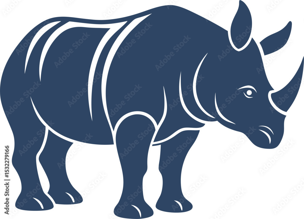 Fototapeta premium rhino cartoon isolated