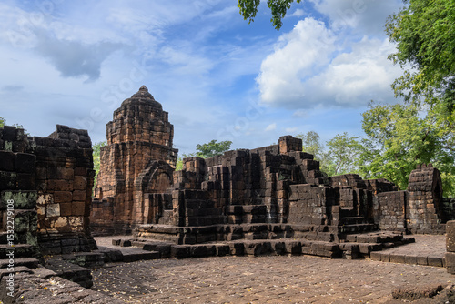 Historic ruins of Mueang Sing castle in Kanchanaburi Thailand ancient Khmer architecture