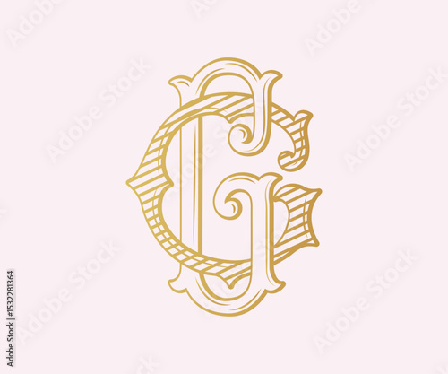 GG, logo GG, Letter GG,  Monogram GG, Wedding Monogram, Wedding Logo, Logo Design , Monogram Vintage