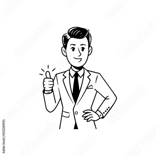 business man pointing at something