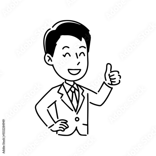 businessman with thumb up