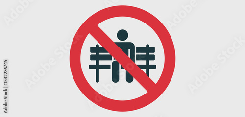 No Sitting on Bench Sign Public Park Restriction