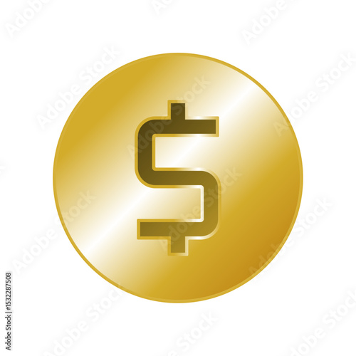 Dollar sign, symbolizing finance, business, and economic concepts. Perfect for illustrating topics related to money management, investment, banking, and financial planning.vector illustration concept.